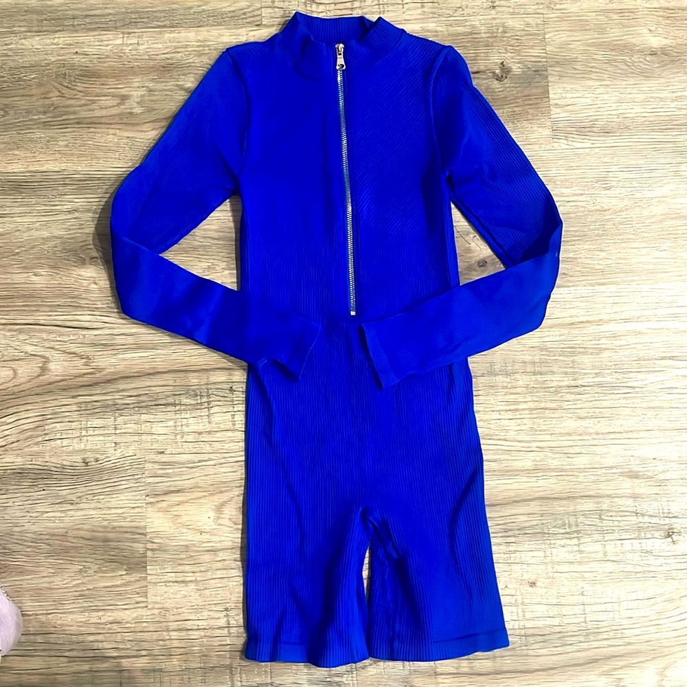 Blue Romper slim body size small